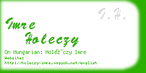 imre holeczy business card